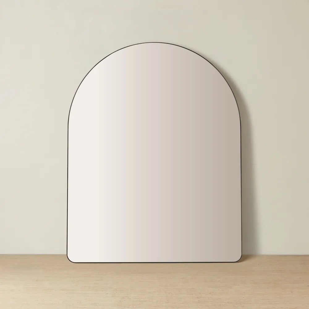 Kade Brushed Bronze Arched Aluminium Mirror 140x110cm