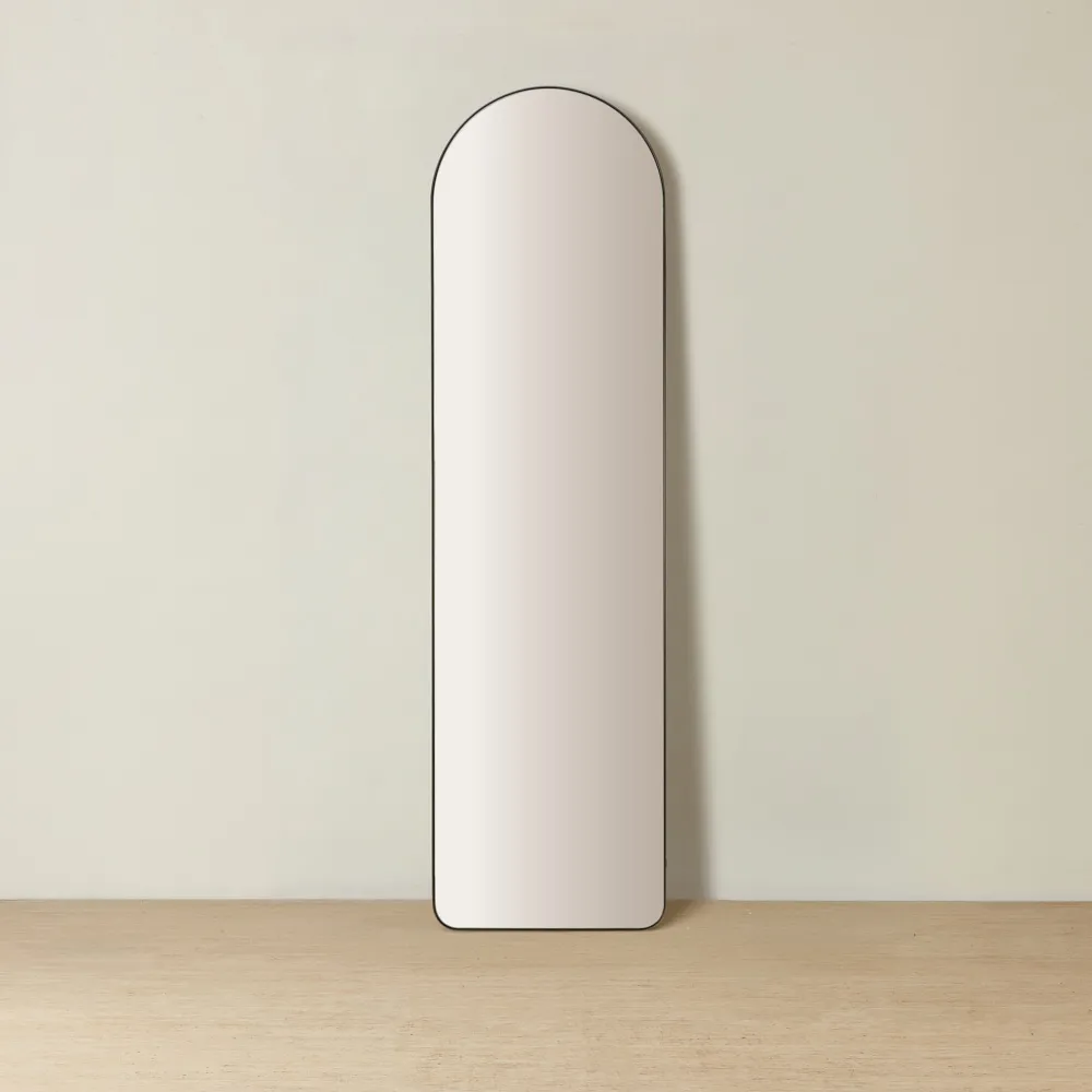 Kade Brushed Bronze Arched Aluminium Mirror 180x50cm