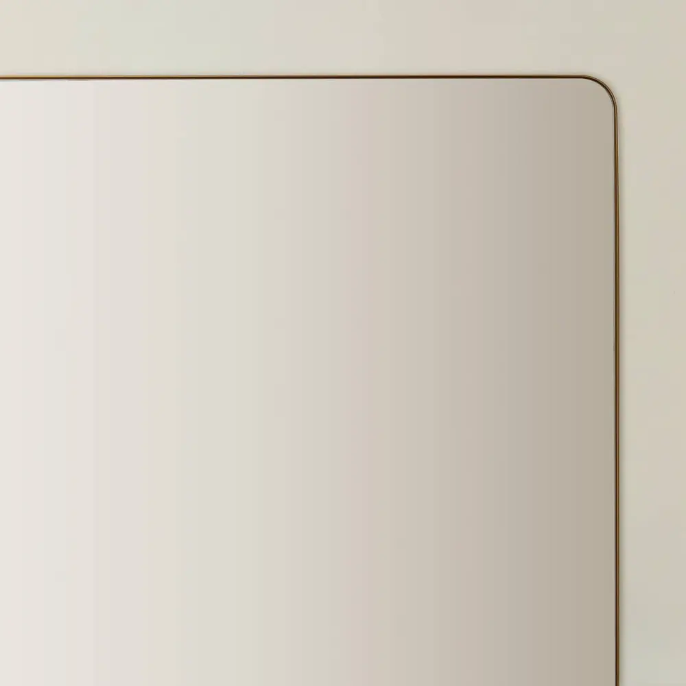 Kade Brushed Gold Rectangle Aluminium Mirror 140x110cm