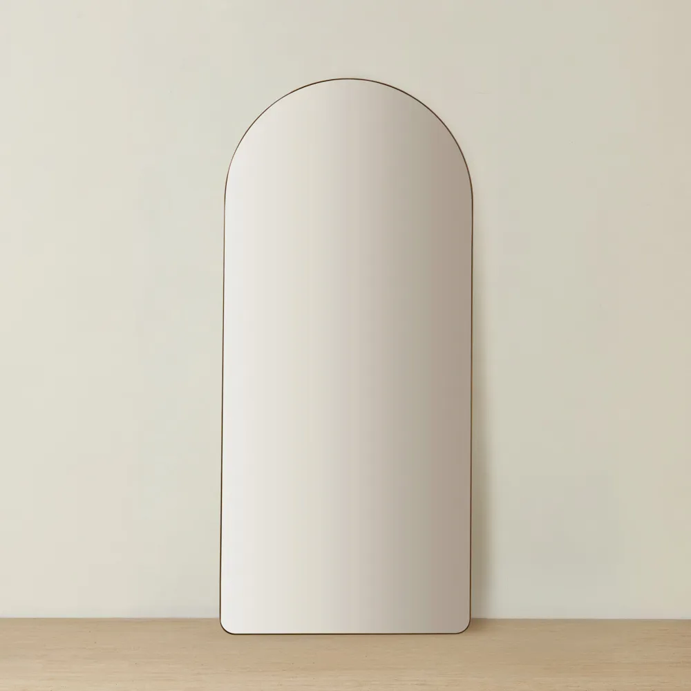 Kade Brushed Gold Arched Aluminium Mirror 200x90cm