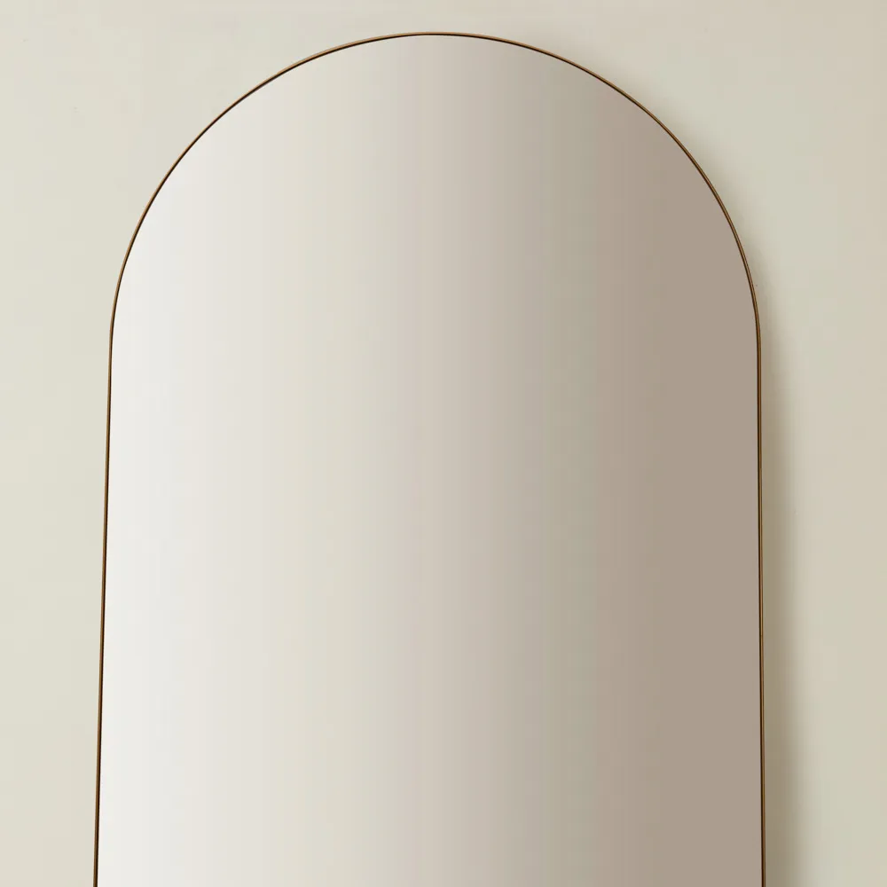 Kade Brushed Gold Arched Aluminium Mirror 200x90cm