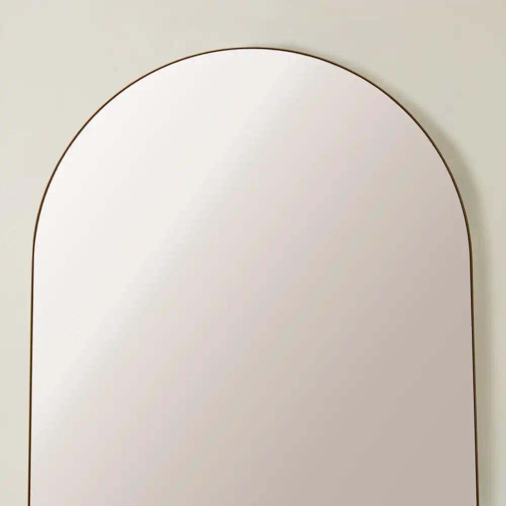 Kade Brushed Gold Arched Aluminium Mirror 180x110cm