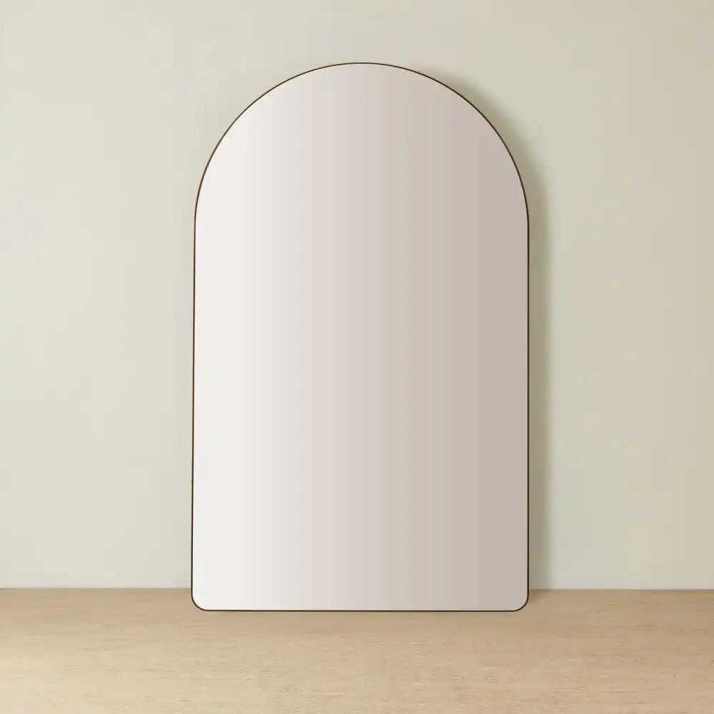 Kade Brushed Gold Arched Aluminium Mirror 180x110cm