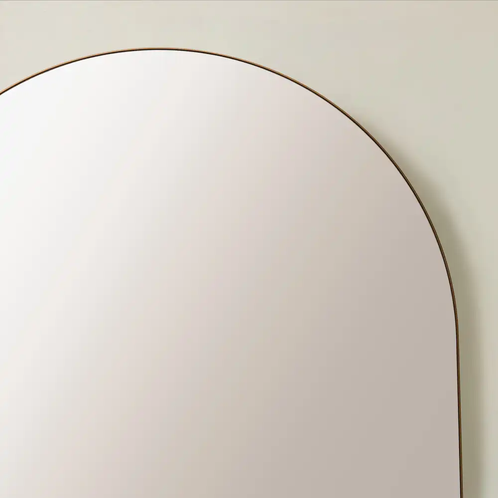 Kade Brushed Gold Arched Aluminium Mirror 140x110cm