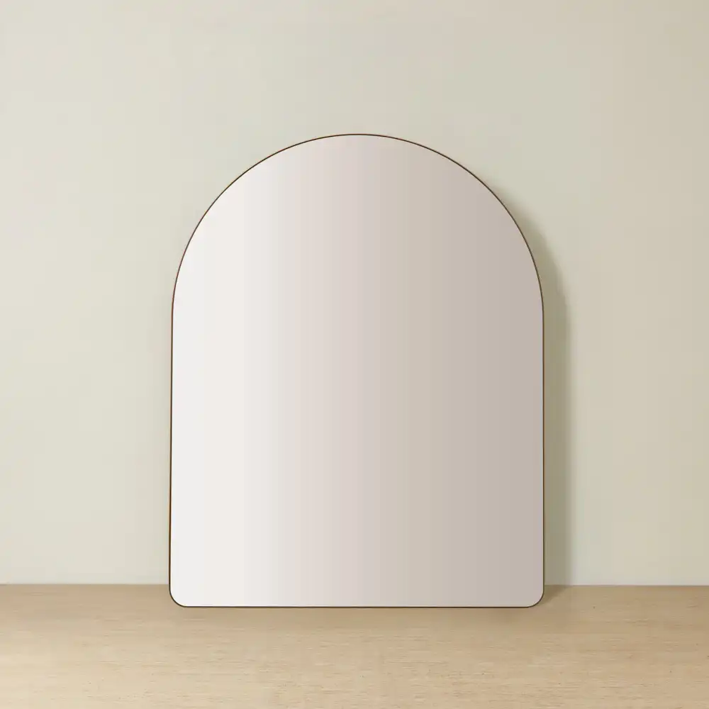 Kade Brushed Gold Arched Aluminium Mirror 140x110cm