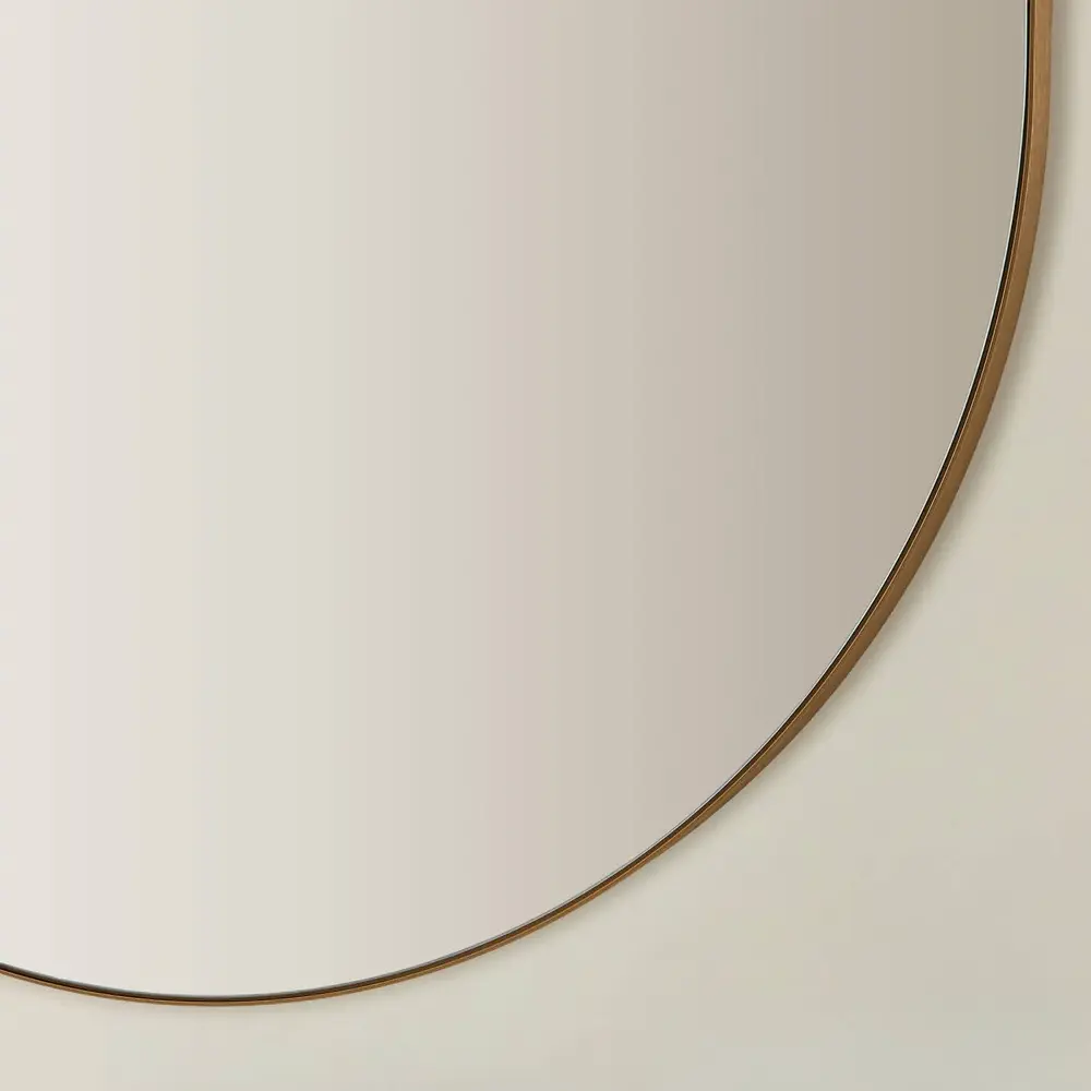 Kade Brushed Gold Oval Aluminium Mirror 180x110cm