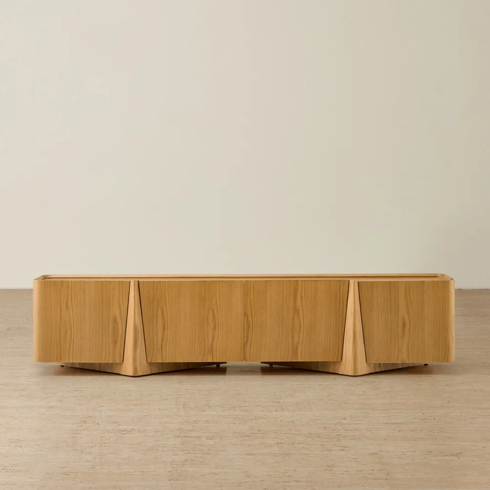 Verdara Light Oak Veneer Entertainment Unit