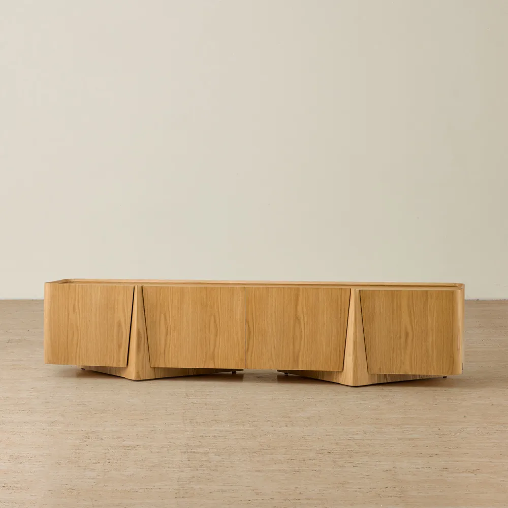 Verdara Light Oak Veneer Entertainment Unit