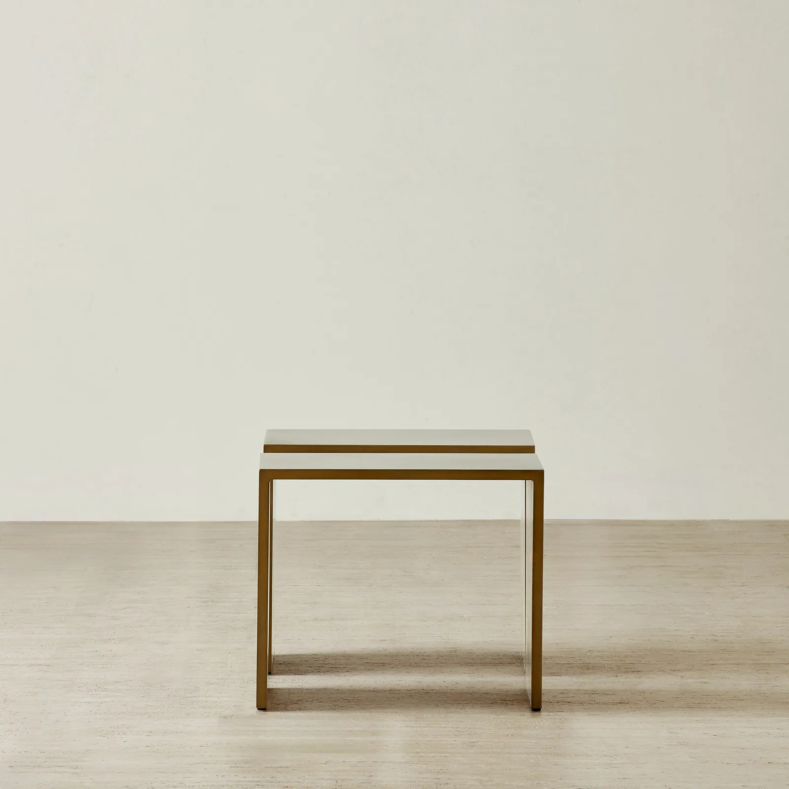 Grayson Brushed Bronze Entertainment Unit with Emerald Green Sintered Stone Top