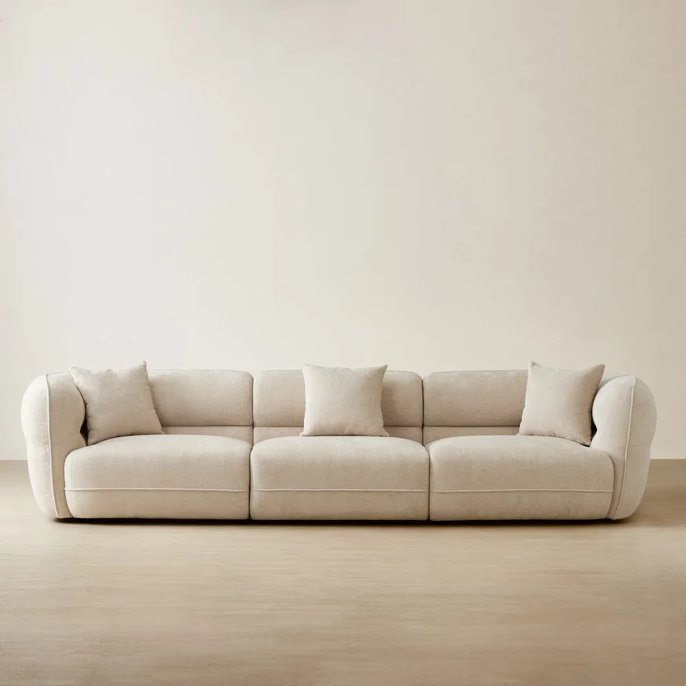 Isabella Cloud Cream Fabric Modular Sofa