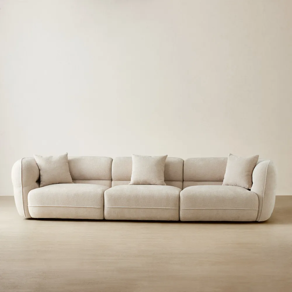 Isabella Cloud Cream Fabric Modular Sofa