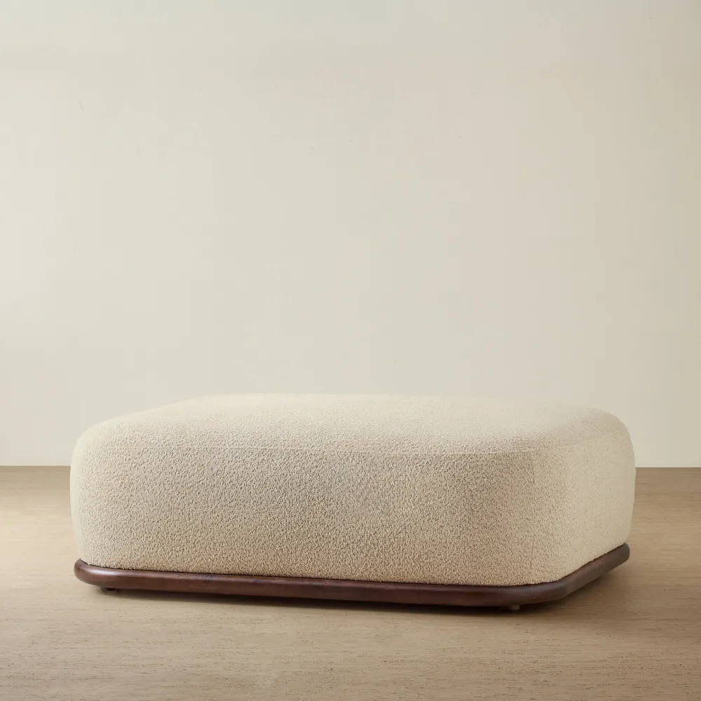 Bellagio Mid Beige Woven Fabric Ottoman Module