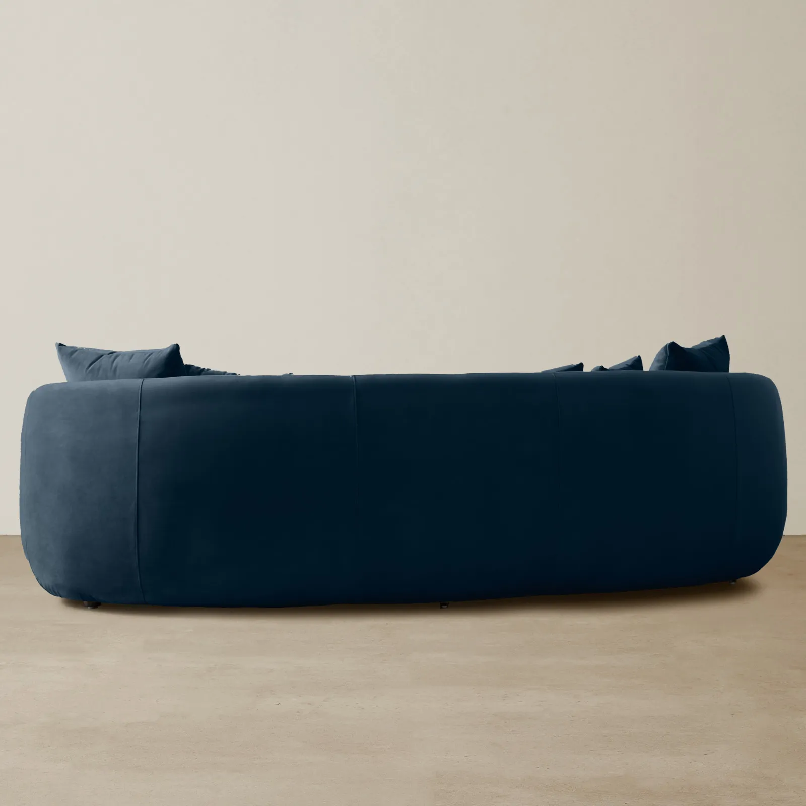 Everett Navy Blue Velvet 3 Seater Sofa