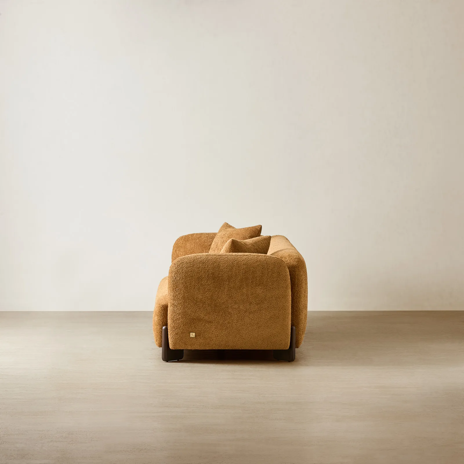 Celia Vintage Mustard 3-Seater Woven Fabric Sofa | Koala Living