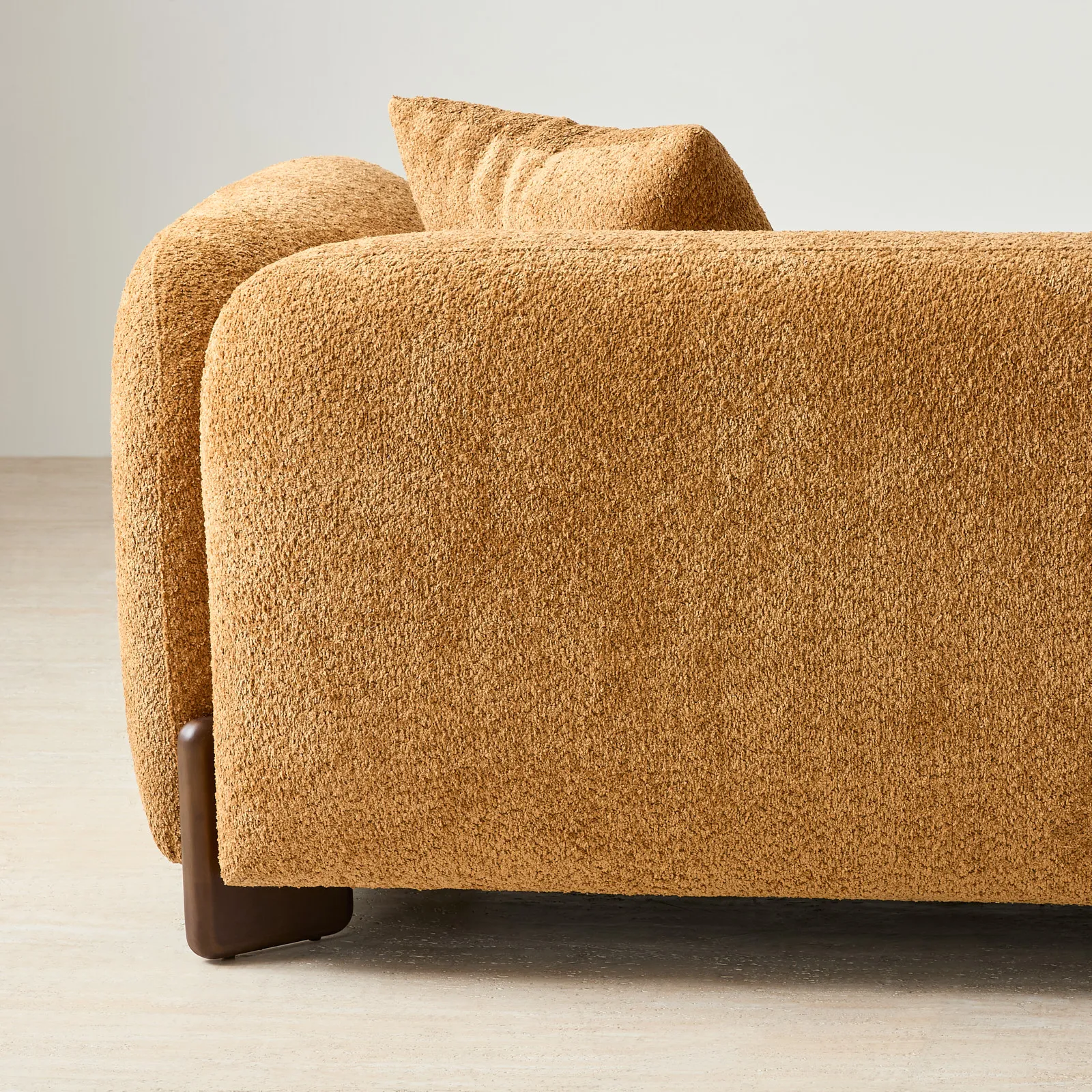 Celia Vintage Mustard 3-Seater Woven Fabric Sofa | Koala Living