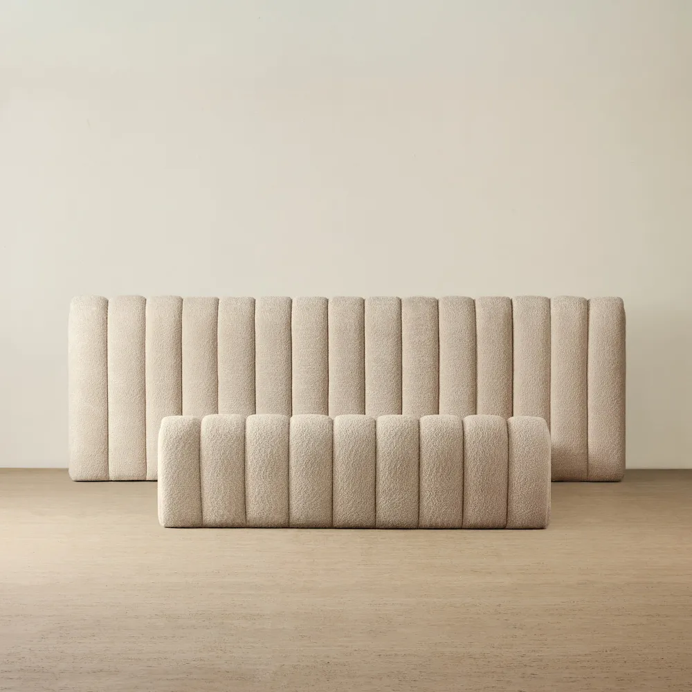 Gabriella Mid Beige Fabric King Bed