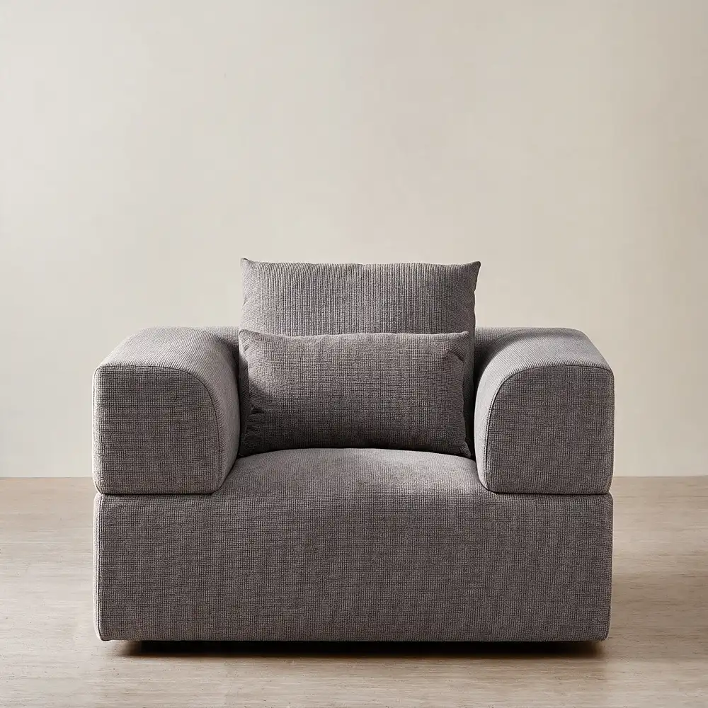 Riviera III Graphite Fabric Occasional Chair