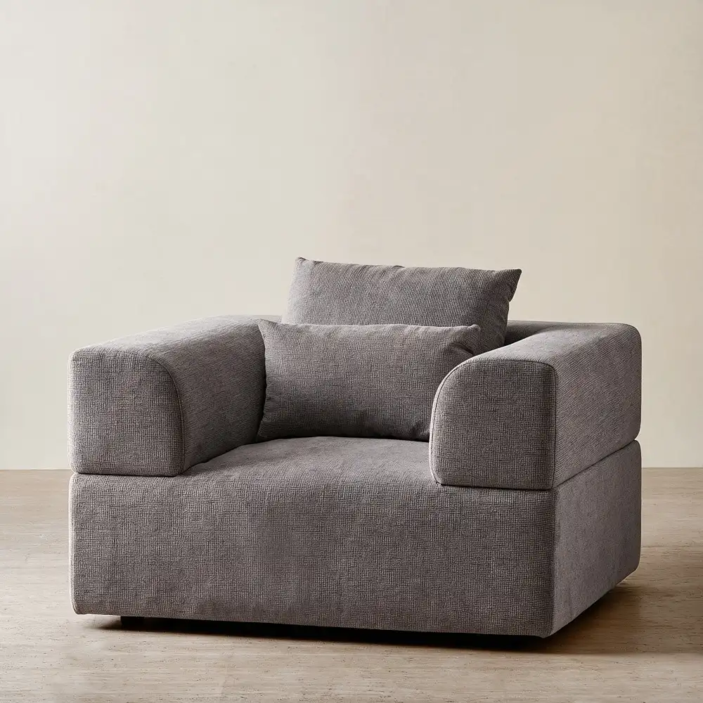 Riviera III Graphite Fabric Occasional Chair